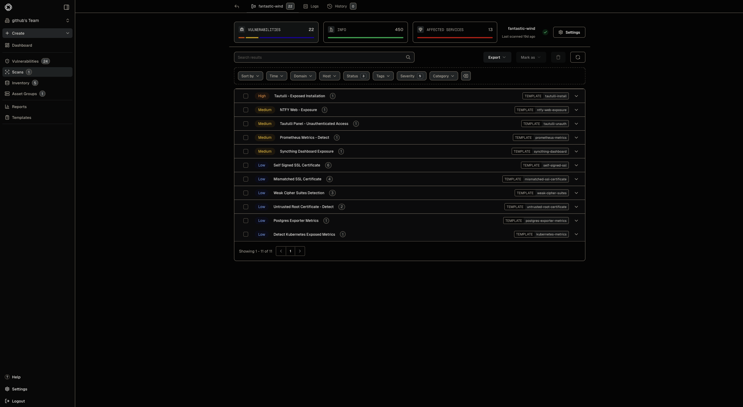 Project Discovery Dashboard
